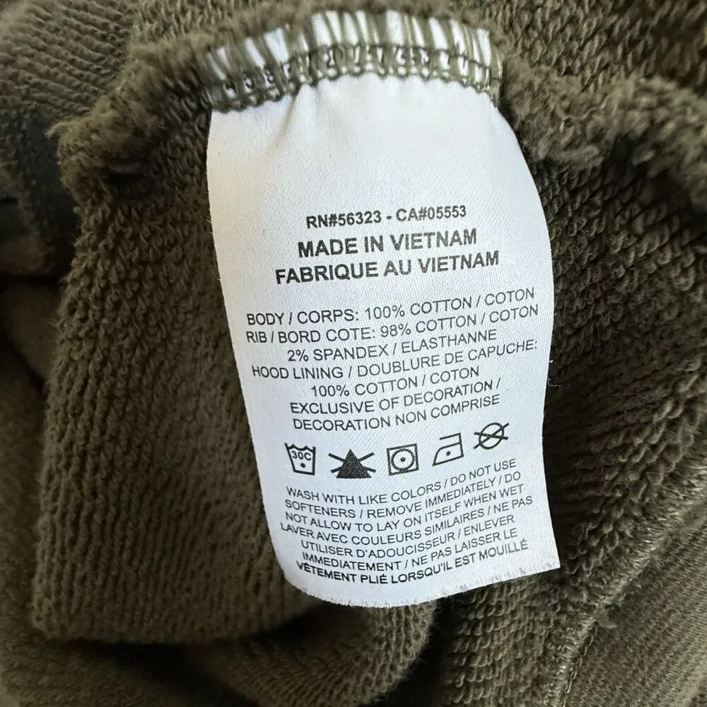 Nike Court Heritage Fleece Hoodie Mens M Olive Green Pullover Sweatshirt